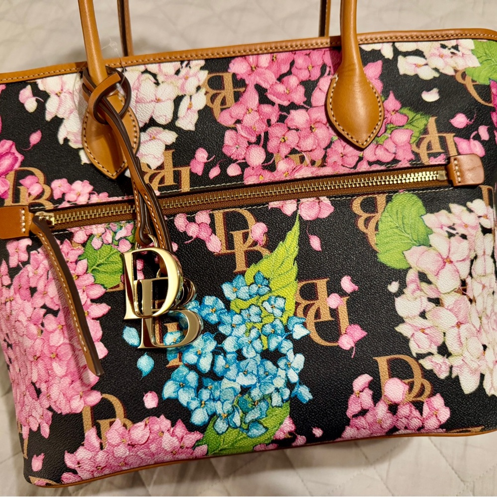 Dooney & Bourke Hydrangea Monogram Floral Tote Bag - Multicolor
